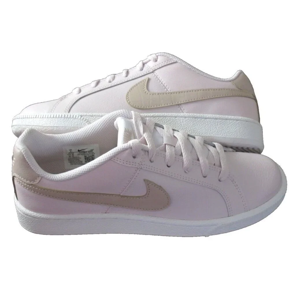Nike Women's Court Royale Leather Shoes Barely Rose Pink Stone White Sizes NIB - Picture 1 of 6
